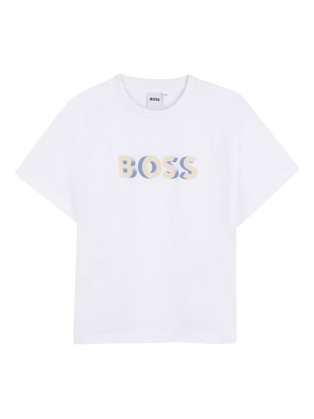 Completo bianco/azzurro per bambino J53002 10P Boss Kids 