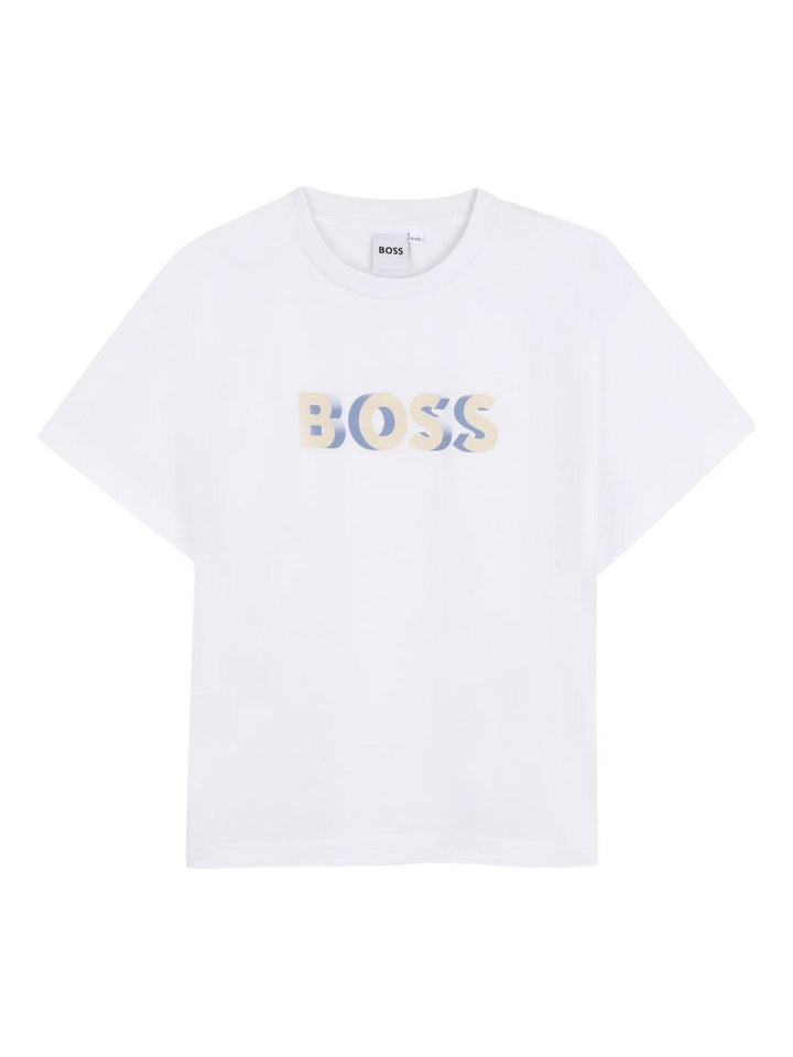 Completo bianco/azzurro per bambino J53002 10P Boss Kids 