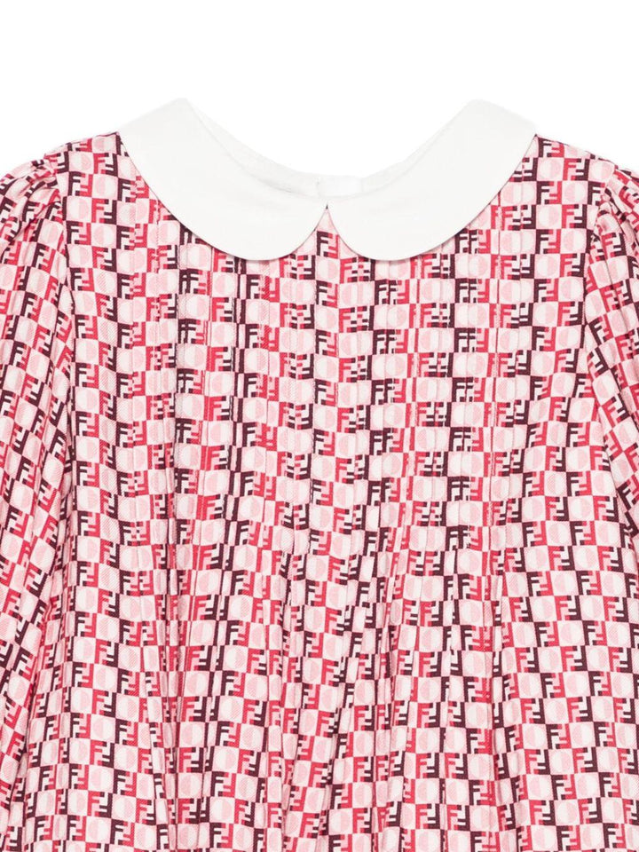 Abito rosso/bianco per neonata BFB573AYMG F1TKH Fendi Kids 