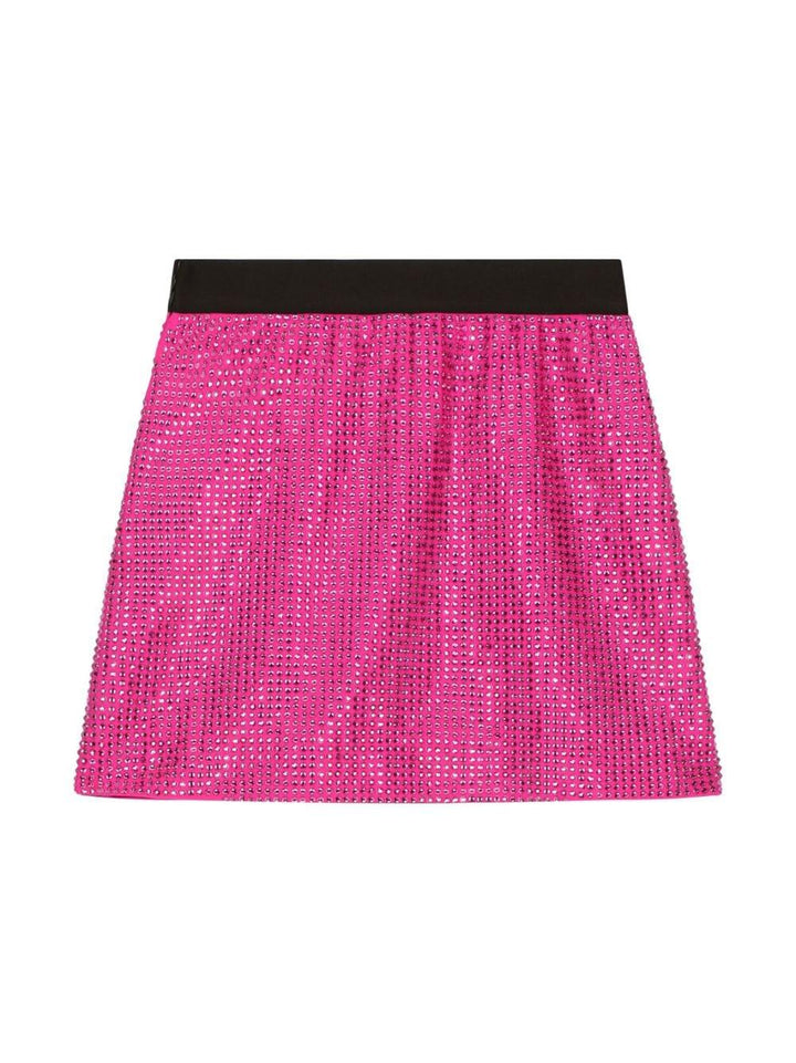Gonna fucsia per bambina con strass