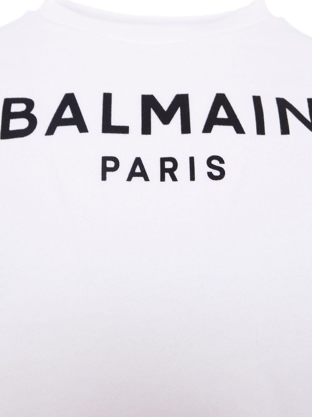 Felpa bianca per bambino BX4P10Z3183 100NE Balmain Kids 