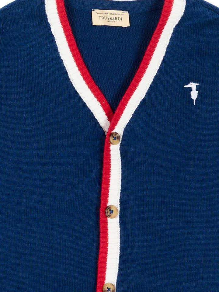 Cardigan blu per neonato TIP26007CD BLU Trussardi Kids 