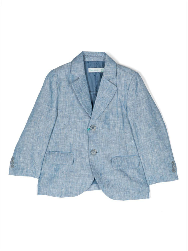 Blazer azzurro per neonato in lino