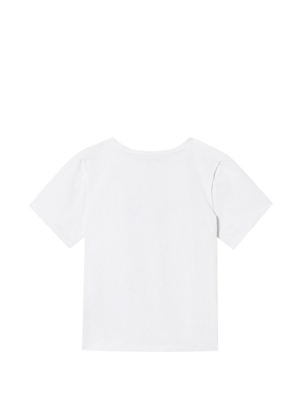 T-shirt bianco per bambina 261GB2181 13368 Twin Set 