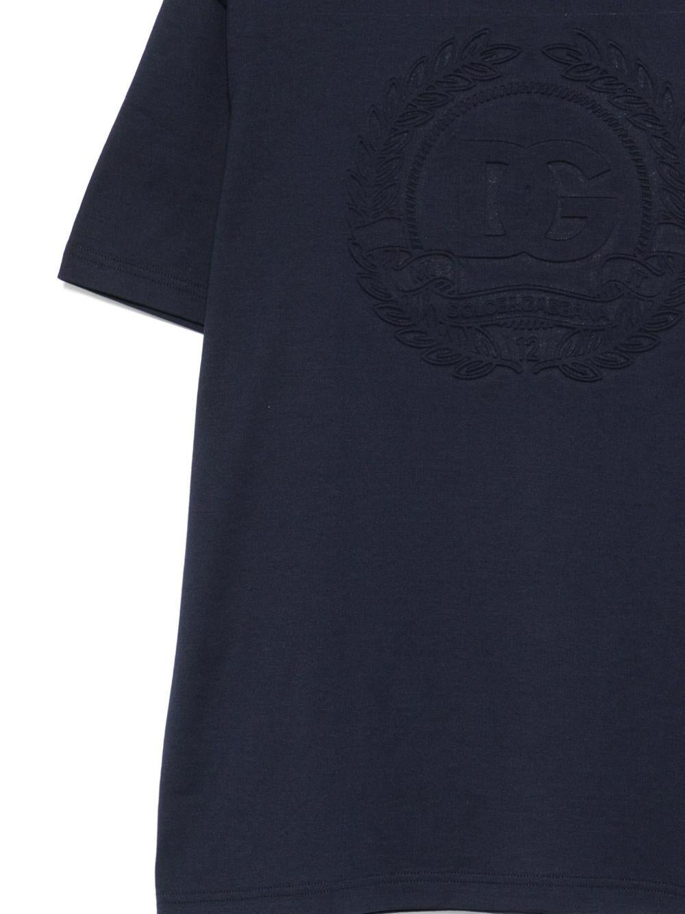 T-shirt blu per bambino L4JTHVG7PGZ B3895 Dolce & Gabbana Kids 