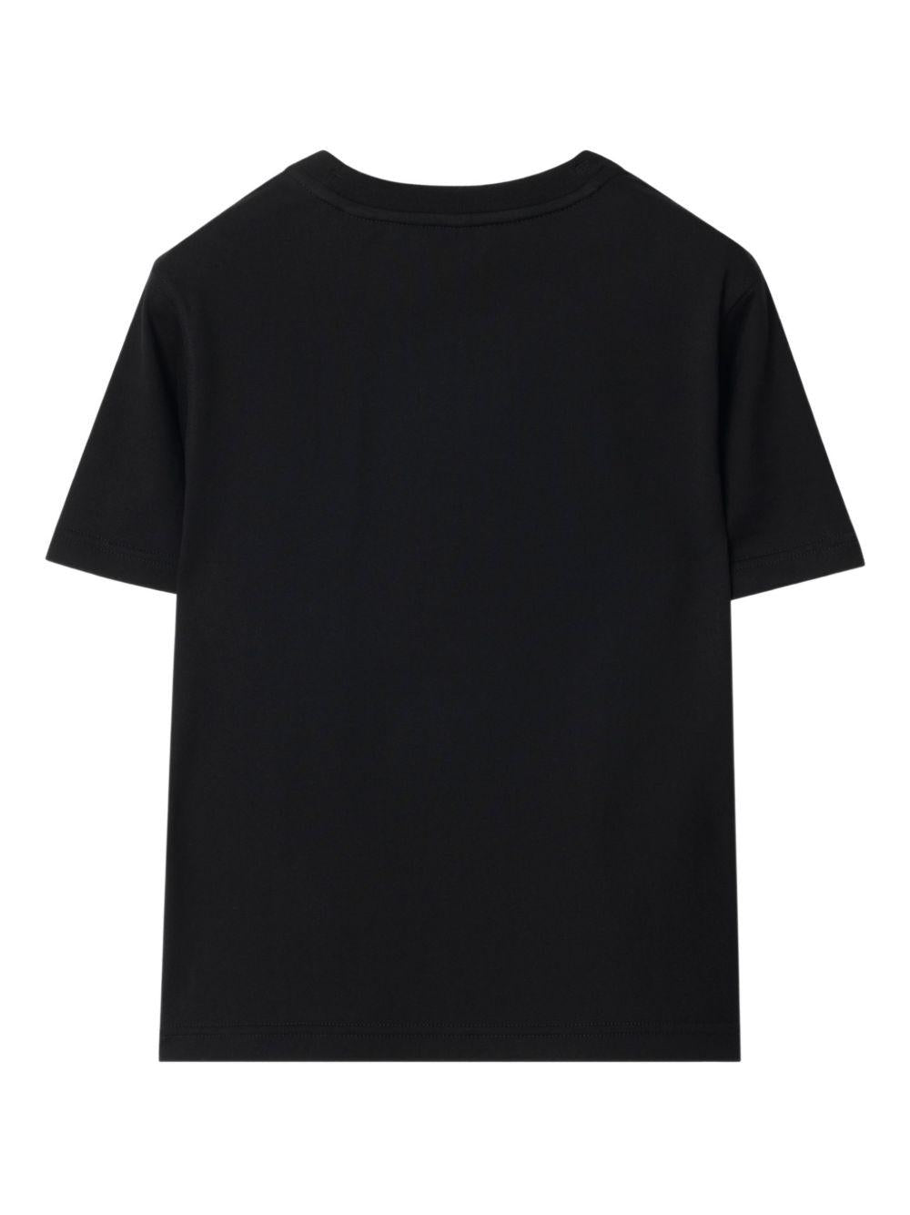 T-shirt nero per bambino 8117292 A1189 Burberry Kids 