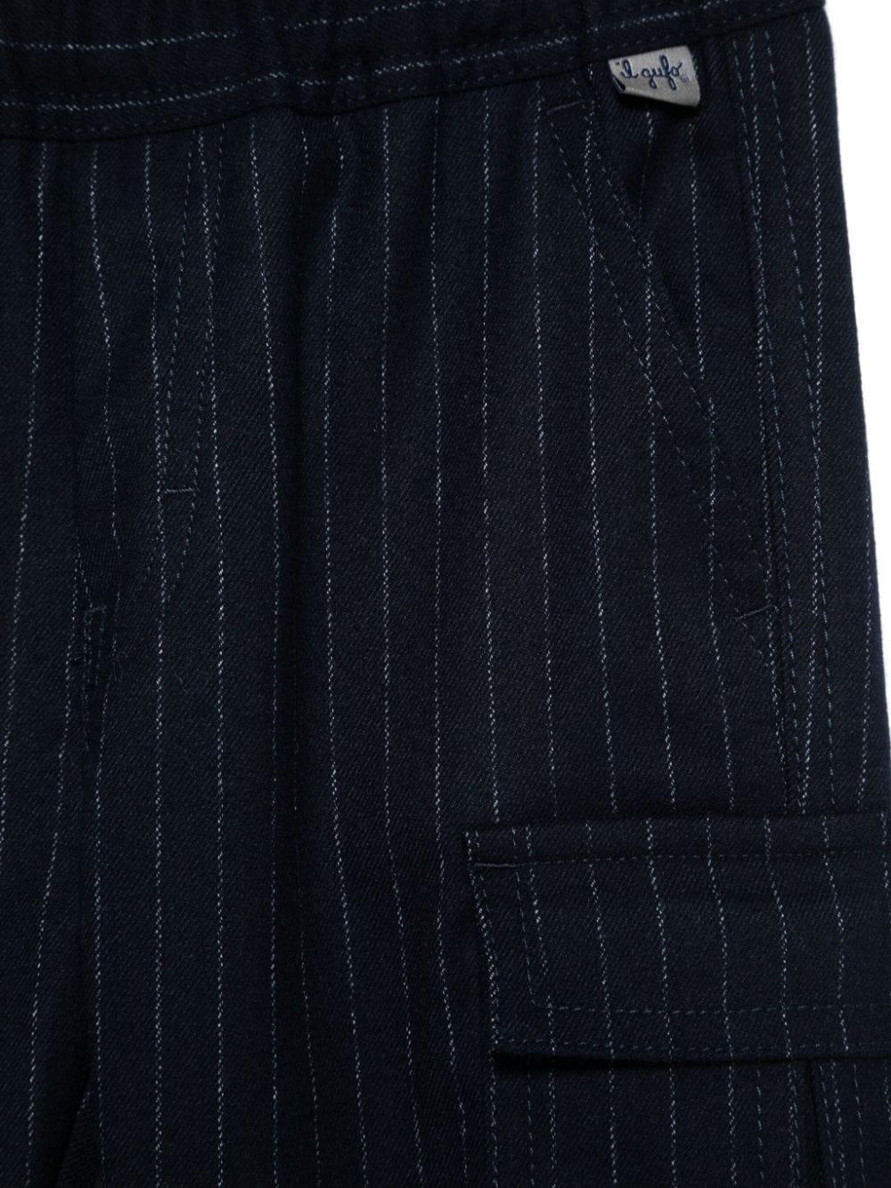 Blue/white trousers for children