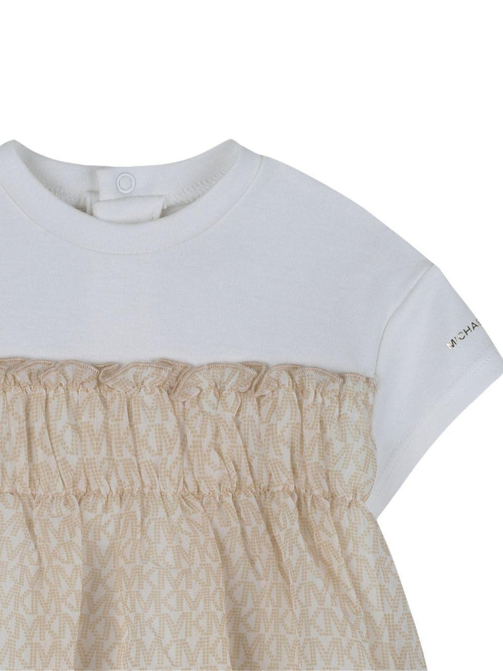 Abito bianco sporco per neonata R30555 117 Michael Kors Kids 