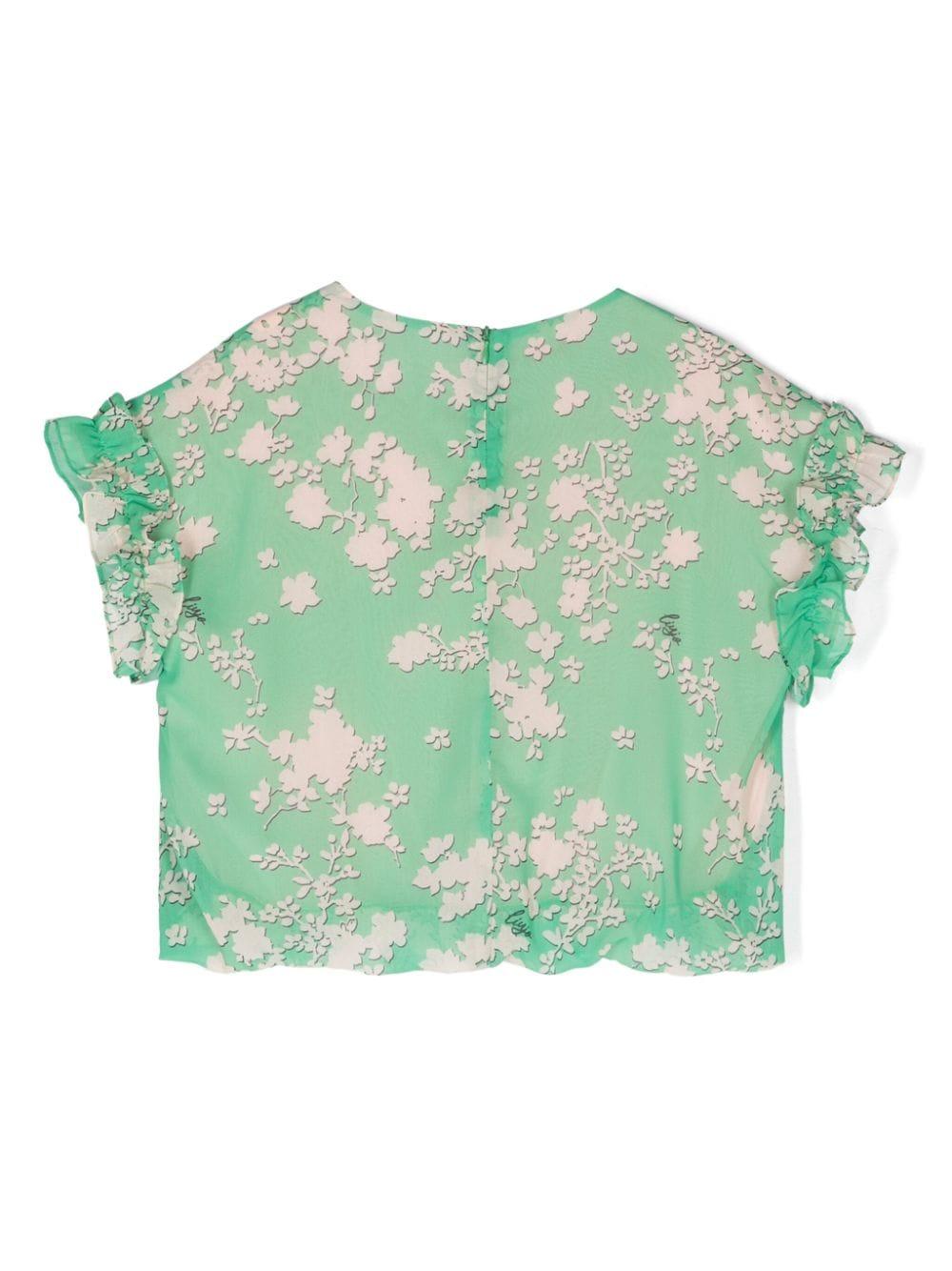 Top verde menta per bambina