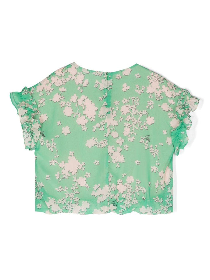Top verde menta per bambina