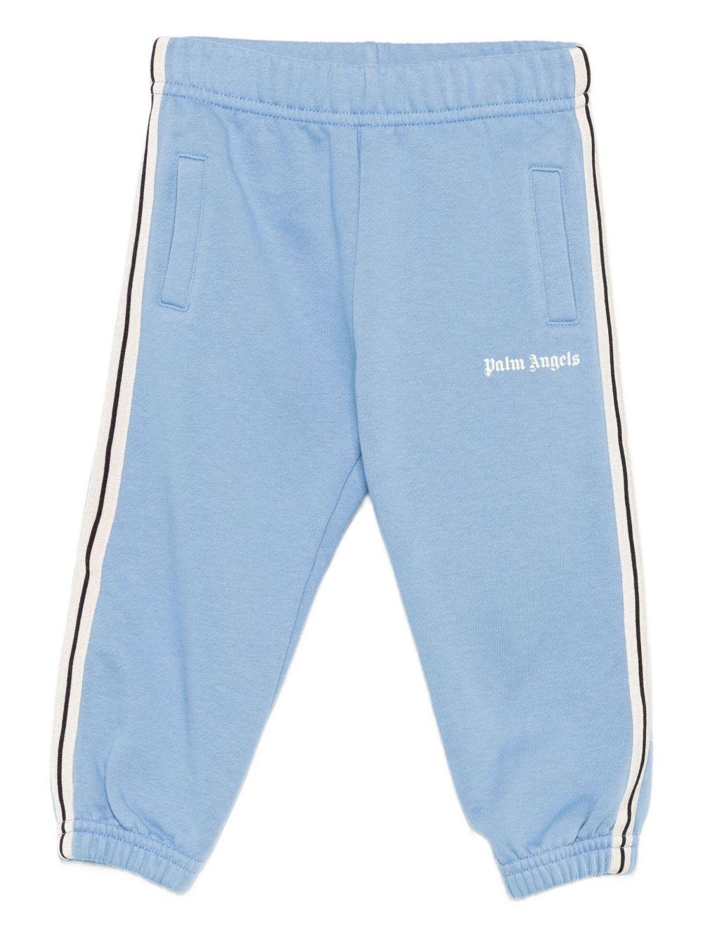 Pantalone blu polvere per neonato PB4X003F25FLE001 4203 Palm Angels Kids 