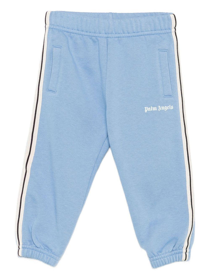 Pantalone blu polvere per neonato PB4X003F25FLE001 4203 Palm Angels Kids 