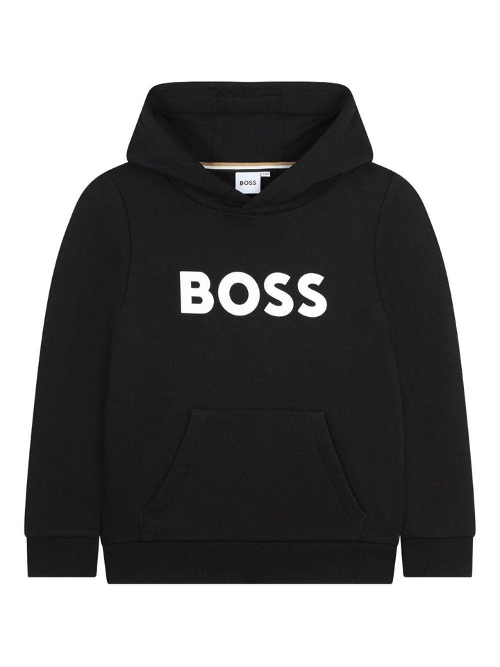Felpa nera per bambino J52351 09B Boss Kids 