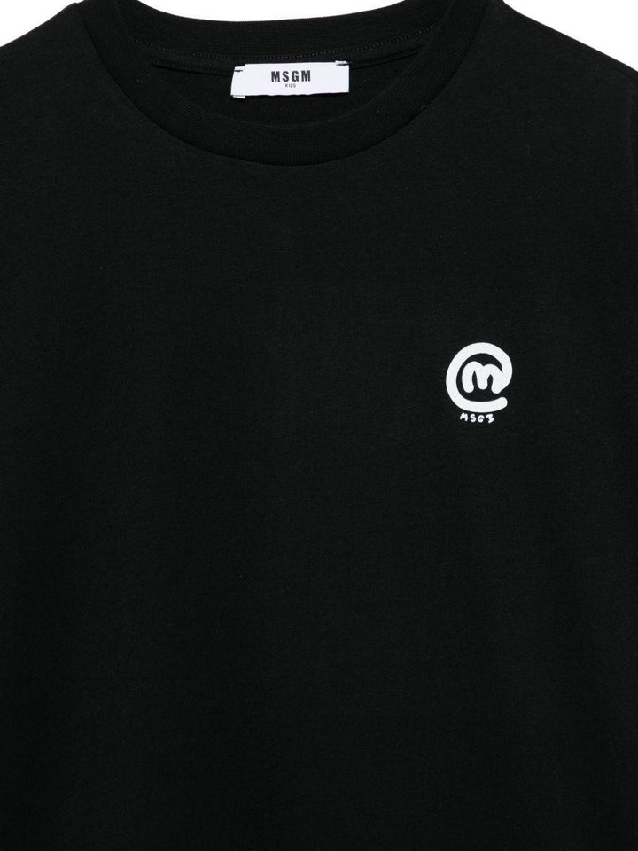 T-shirt nera per bambino