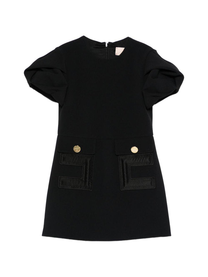 Abito nero per bambina EFAB6460GA022 N000 Elisabetta Franchi Kids 