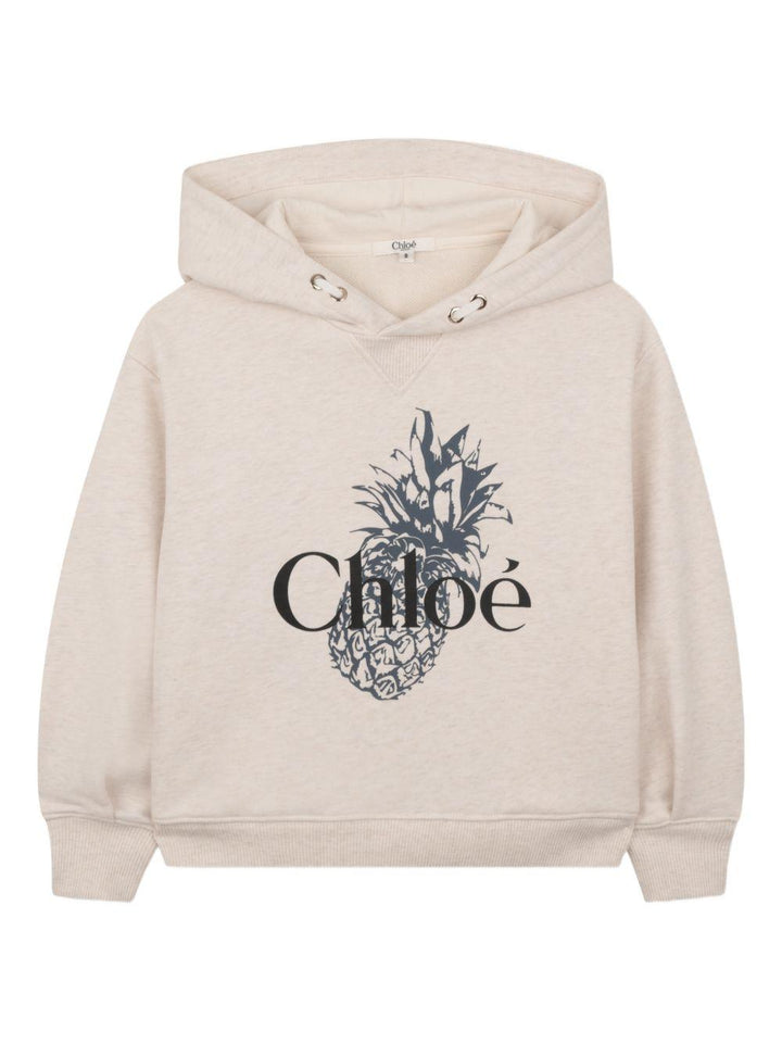 Felpa beige chiaro per bambina C20841 B39 Chloe 
