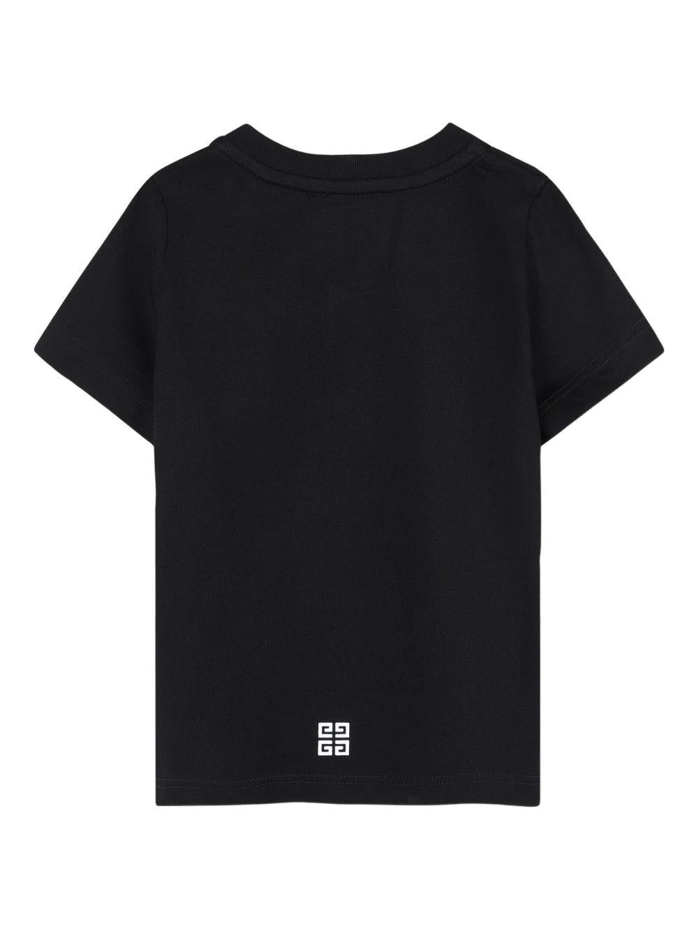 T-shirt nera per neonato H30887 09B Givenchy Kids 