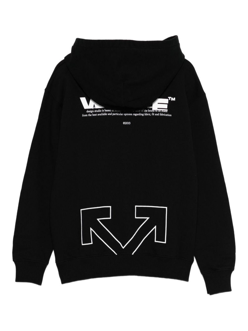 Felpa nera per bambino OBBB001F25FLE001 1001 Off White Kids 