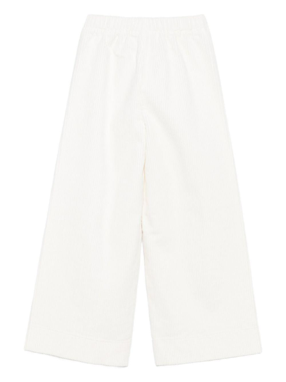 Pantalone bianco per bambina A25GPL0004V6012 100 Il Gufo 