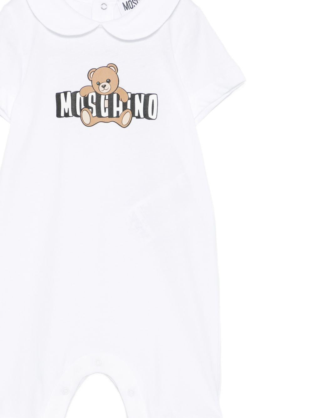 Tutina bianca per neonato MNY03YLAA03 10101 Moschino Kids 