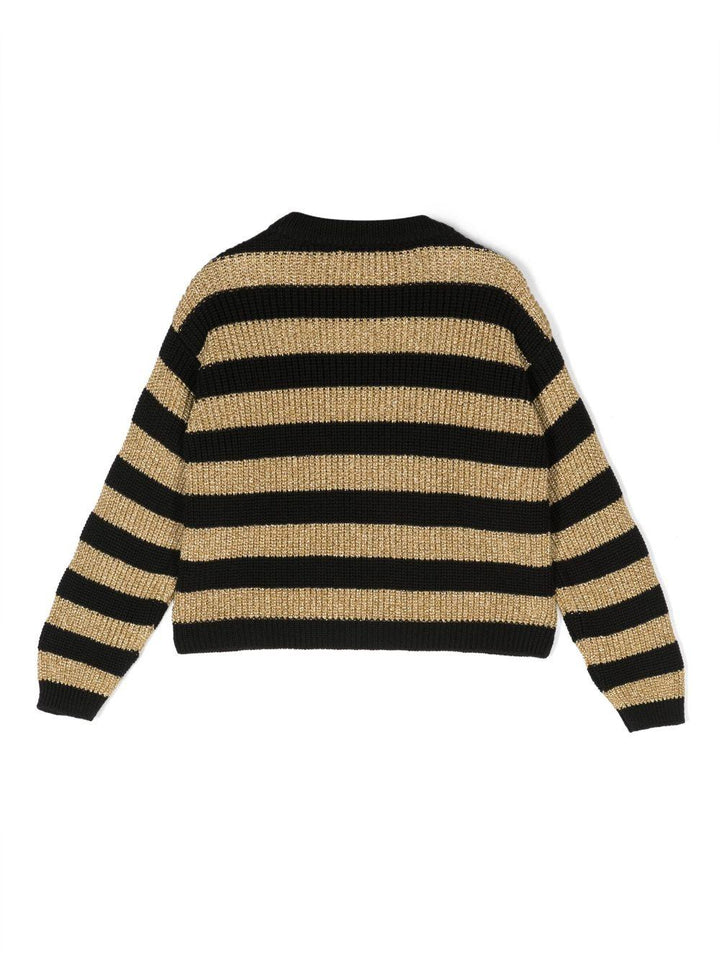 Maglione nero e oro per bambina
