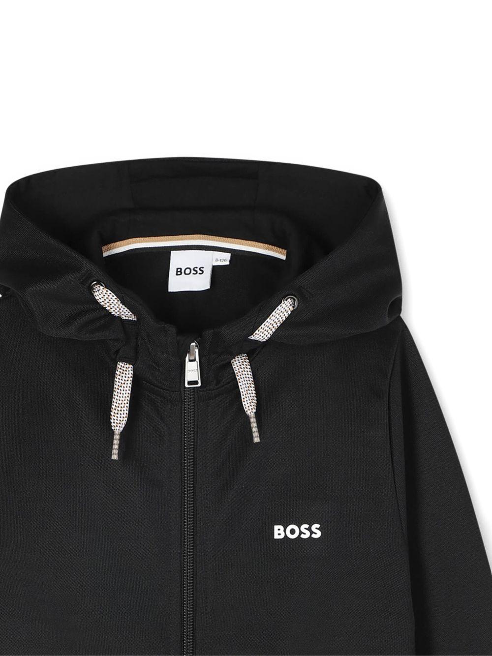 Felpa nera per bambino J52327 09B Boss Kids 
