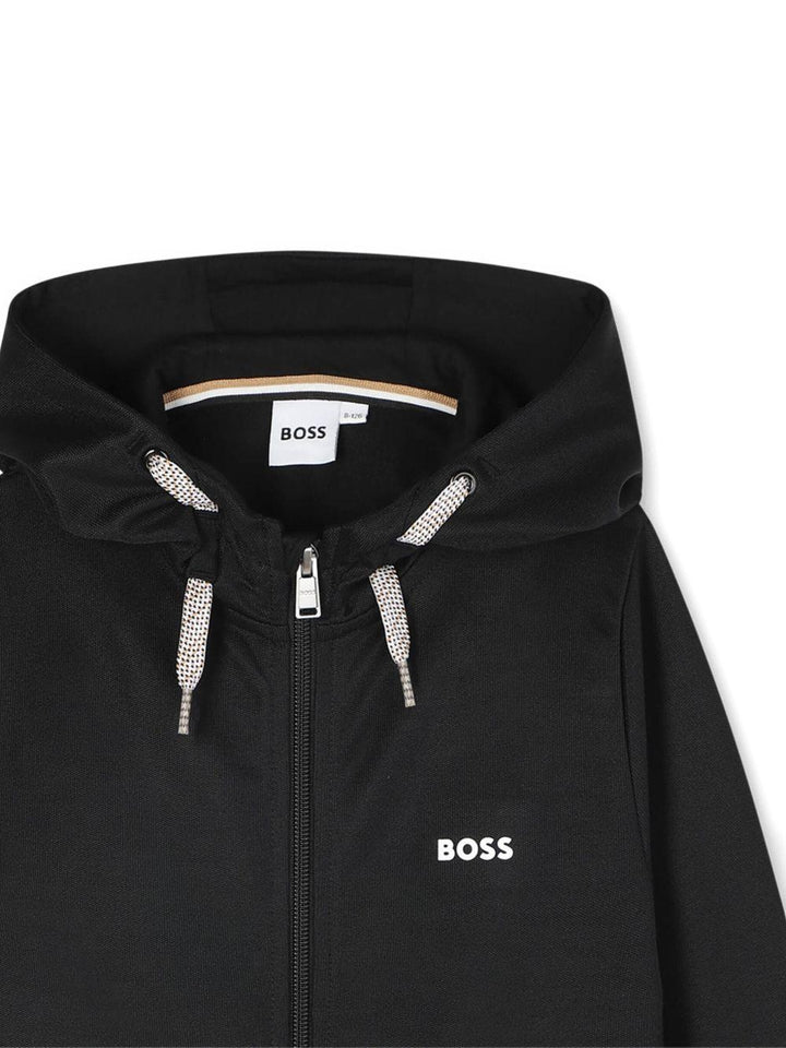 Felpa nera per bambino J52327 09B Boss Kids 
