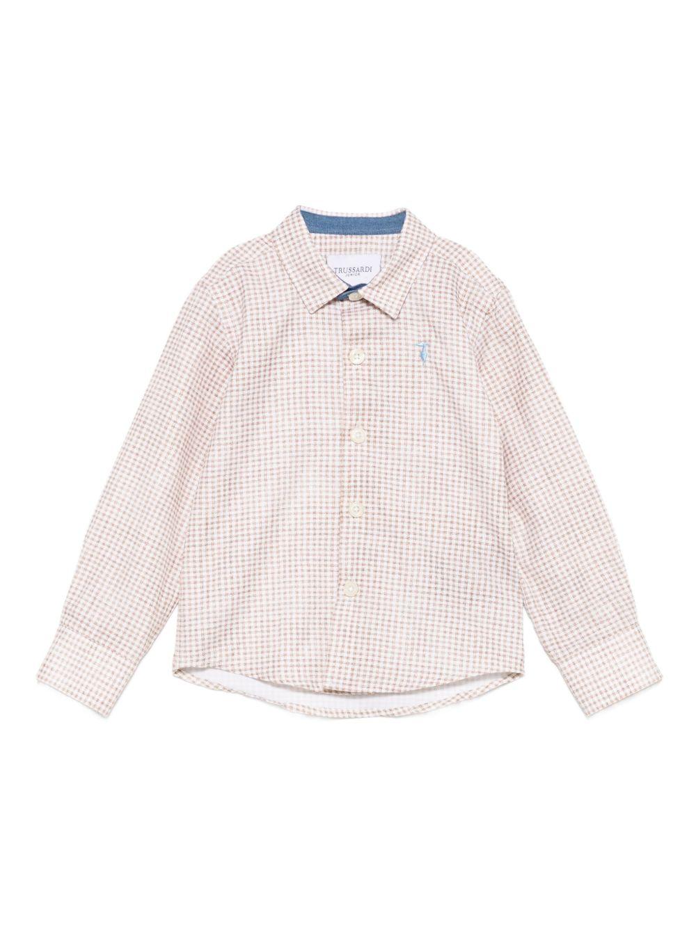Camicia beige per neonato TIA25084CA VIC Trussardi Kids 
