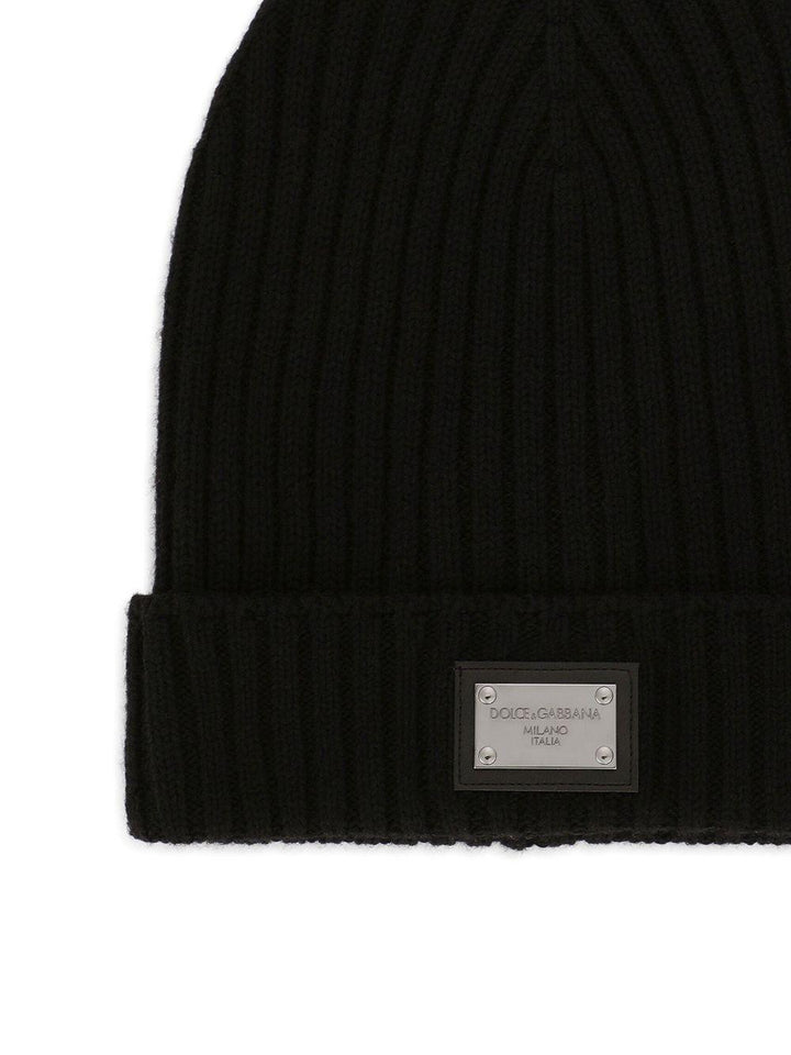 Cappello nero per bambino LBKH82JCVD6 N0000 Dolce & Gabbana Kids 