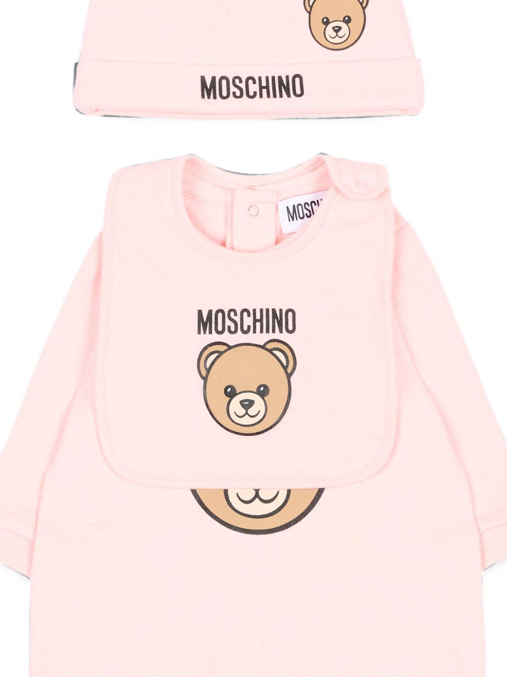 Kit tutina rosa chiaro per neonata MUY09PLCA40 50209 Moschino Kids 
