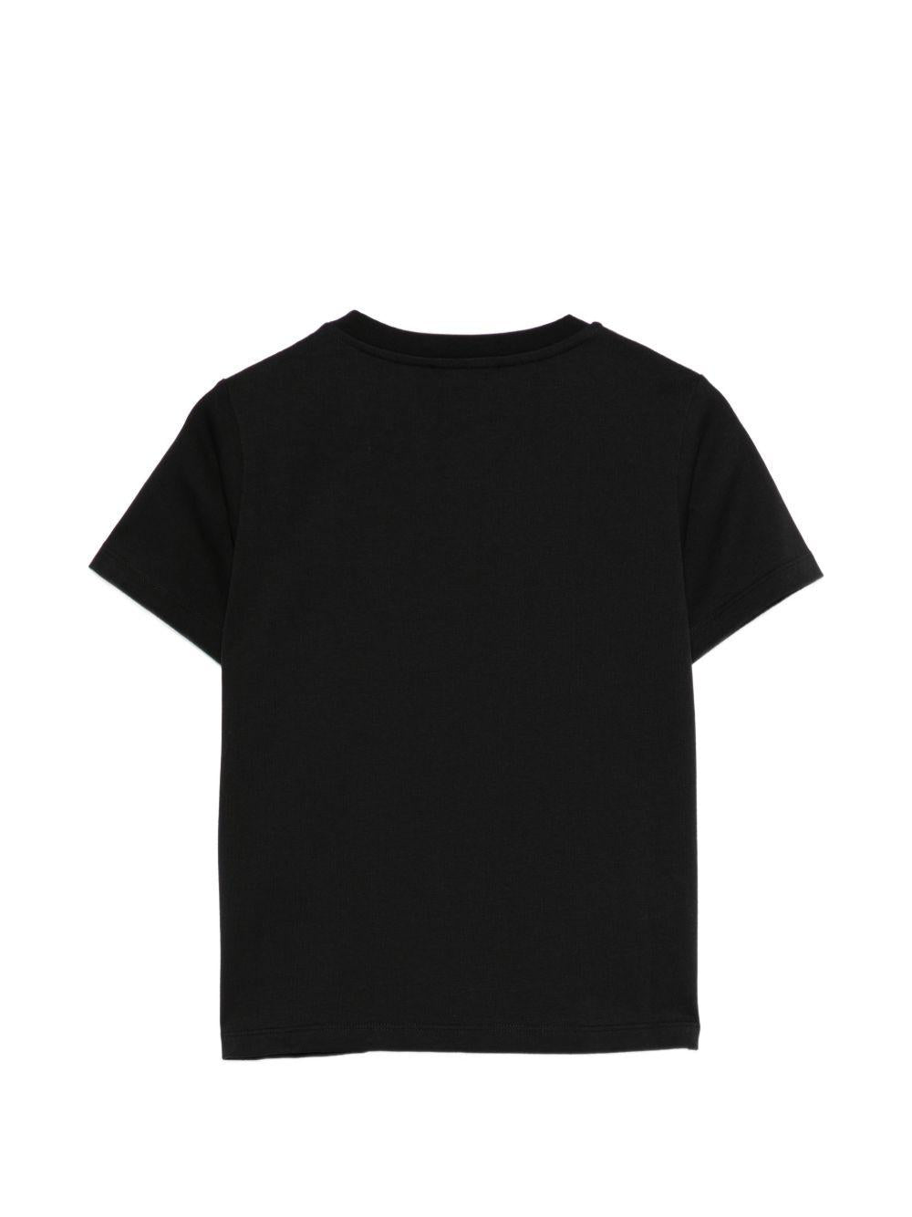 T-shirt nera per bambino BY8Q21Z3672 930BC Balmain Kids 