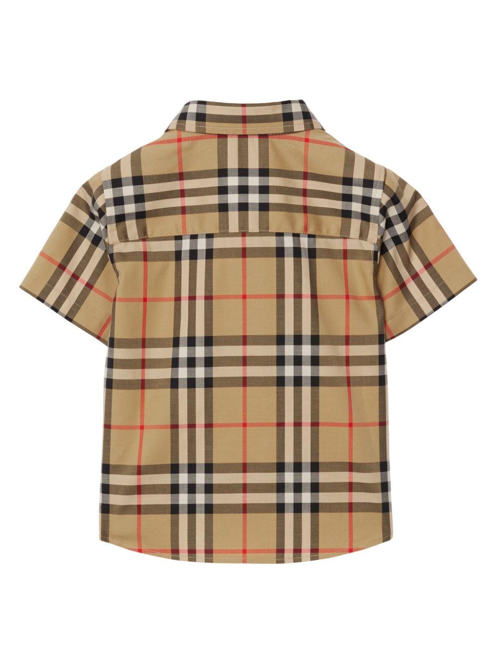 Camicia beige per neonato 8078732 A7028 Burberry Kids 