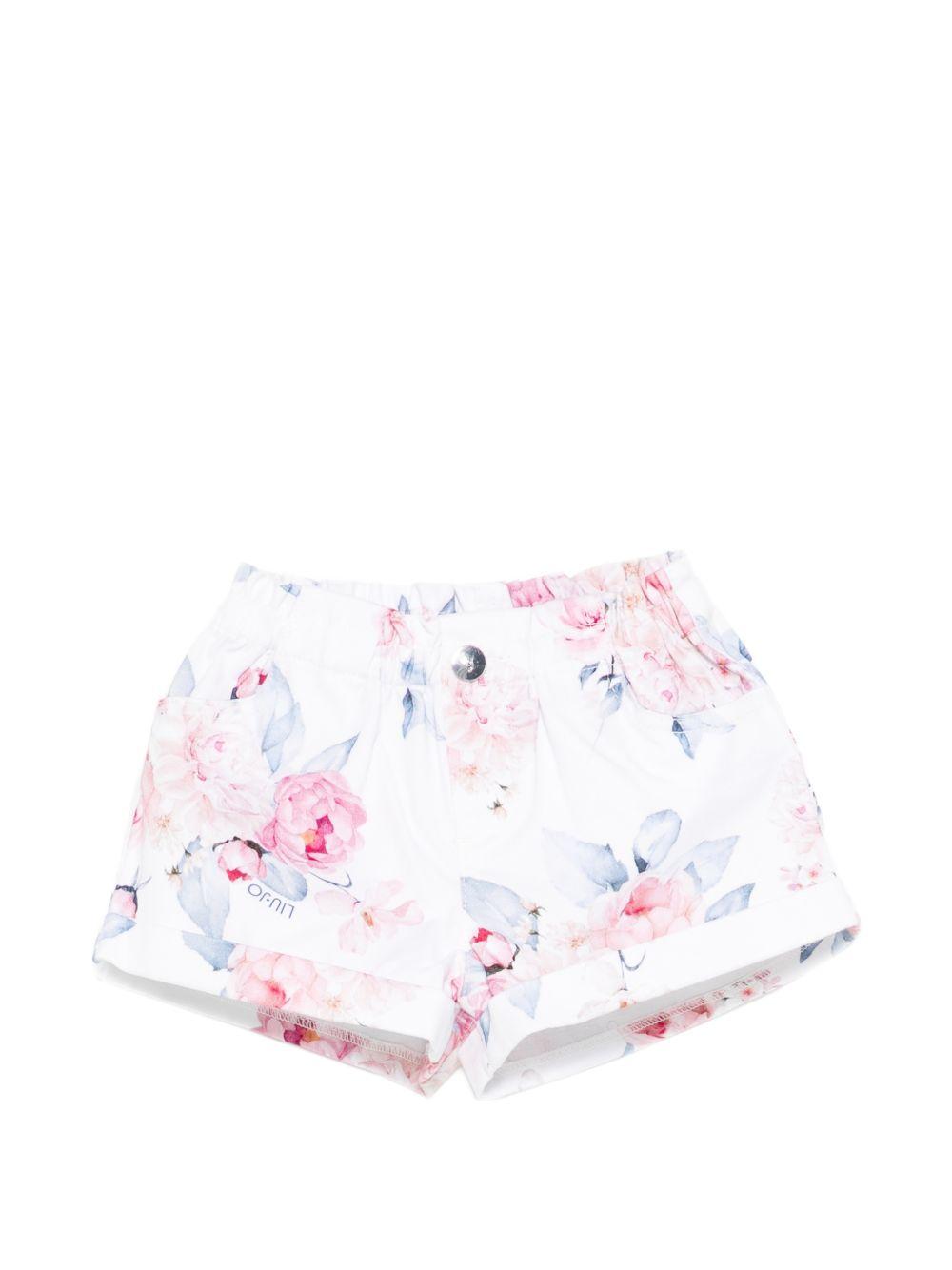 Bermuda bianca/multicolor per neonata HA6002T1968 T9898 Liu Jo 