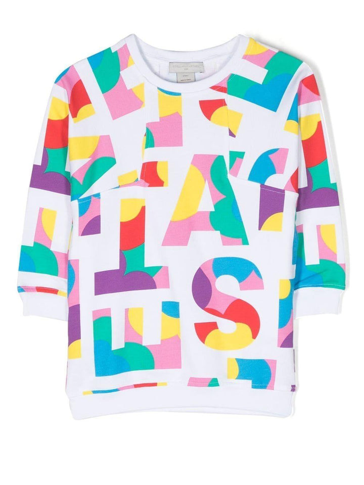 White dress for girls with logo
