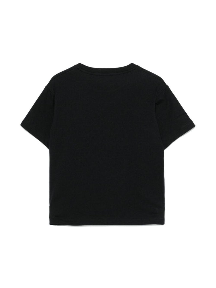 T-shirt nera per bambino con logo