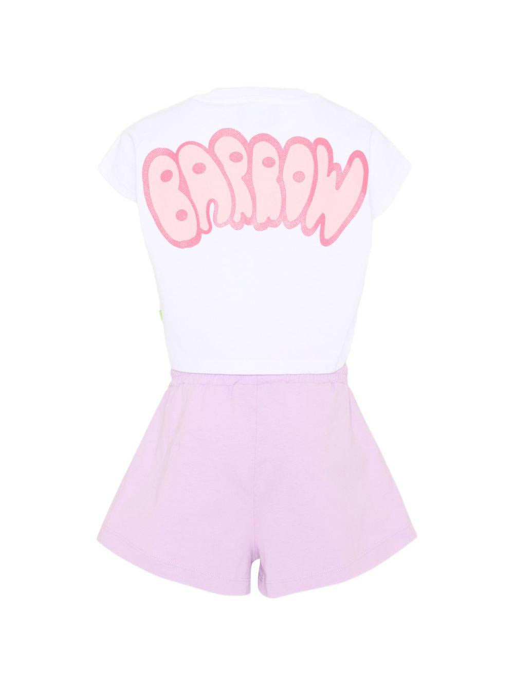 Completo bianco/rosa per bambina S6BKJGTR029 002/01 Barrow Kids 