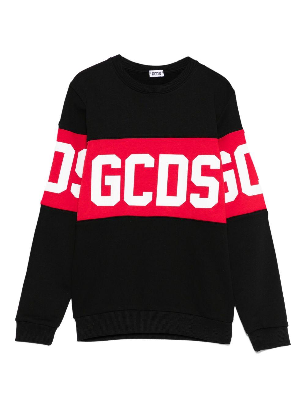 Felpa nera/rossa per bambino B2JU1527BA2 99 Gcds Kids 