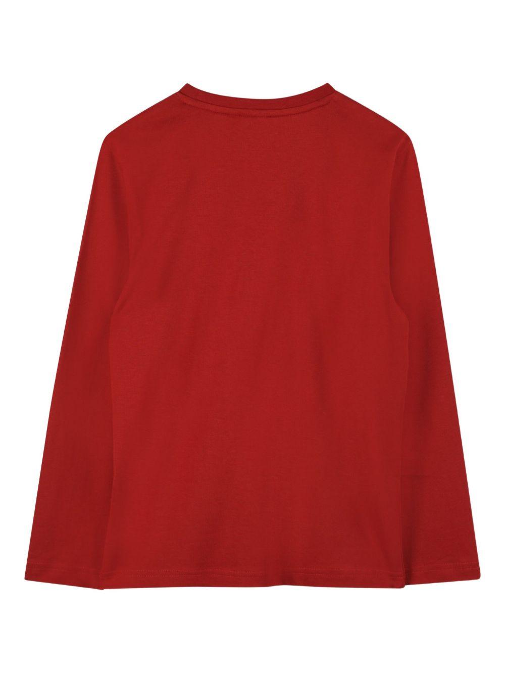 T-shirt rosso per bambino J52380 96D Boss Kids 