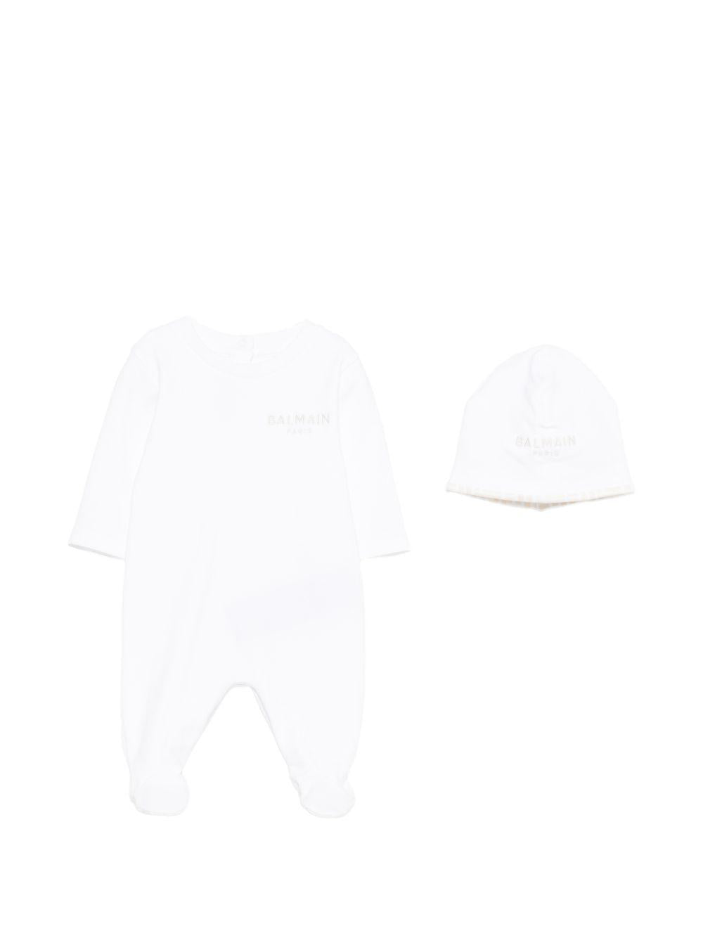 Tutina bianca per neonata BYB560Z3278 100BG Balmain Kids 