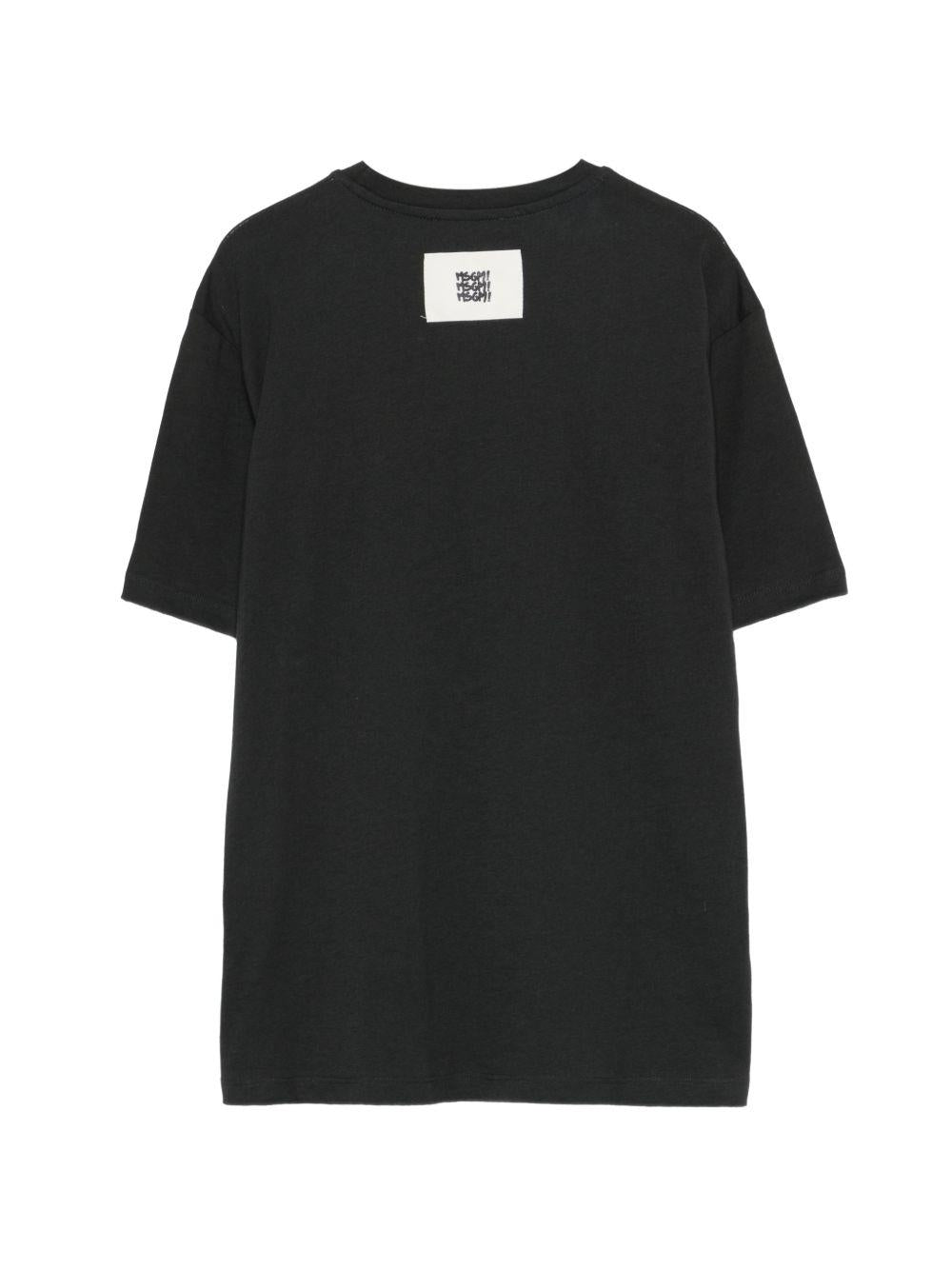 T-shirt nera per bambino S6MSJBTH227 MS040 Msgm Kids 