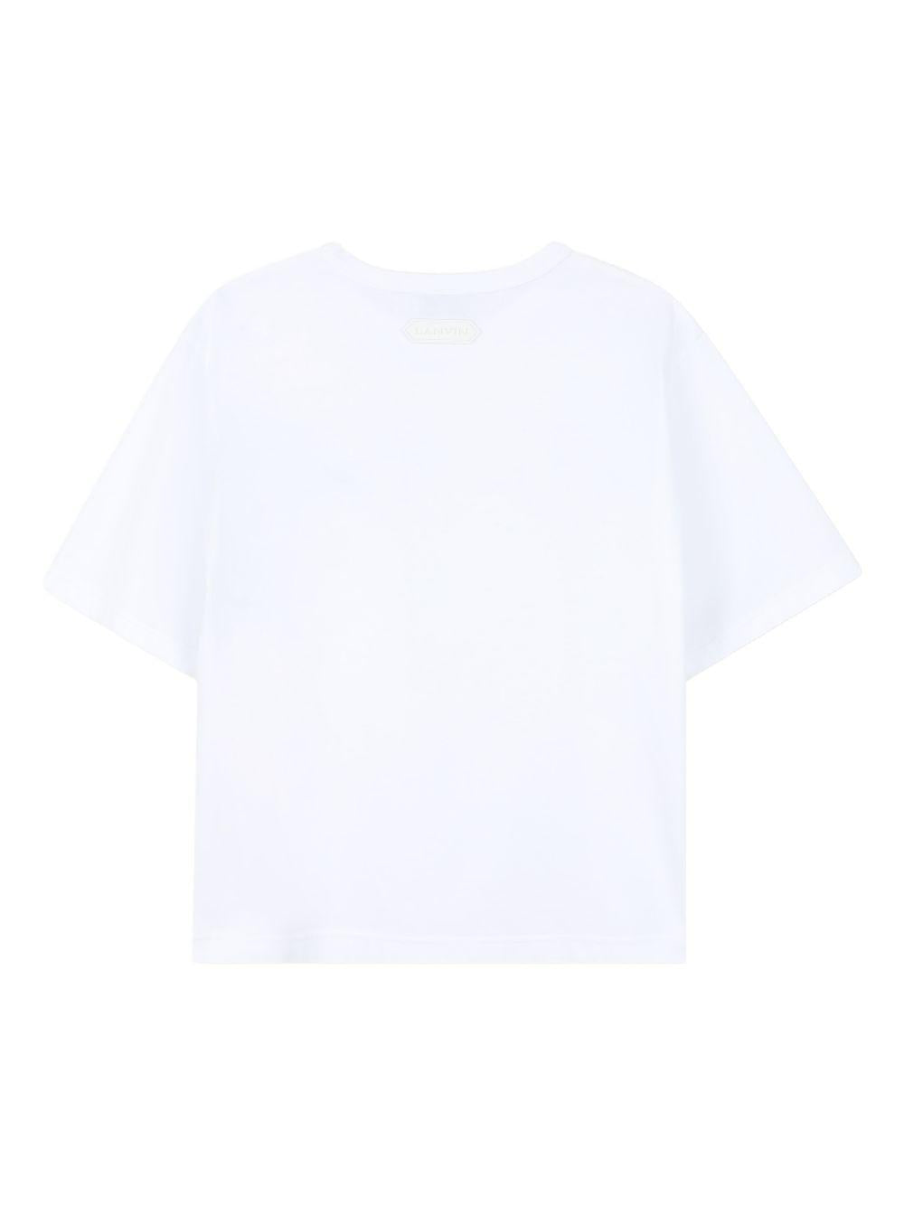 T-shirt bianca per bambino N30362 N48 Lanvin Enfant 