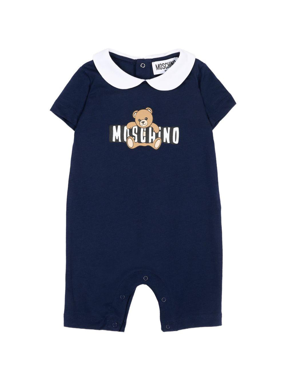 Tutina blu navy per neonato MNY03YLAA03 40016 Moschino Kids 