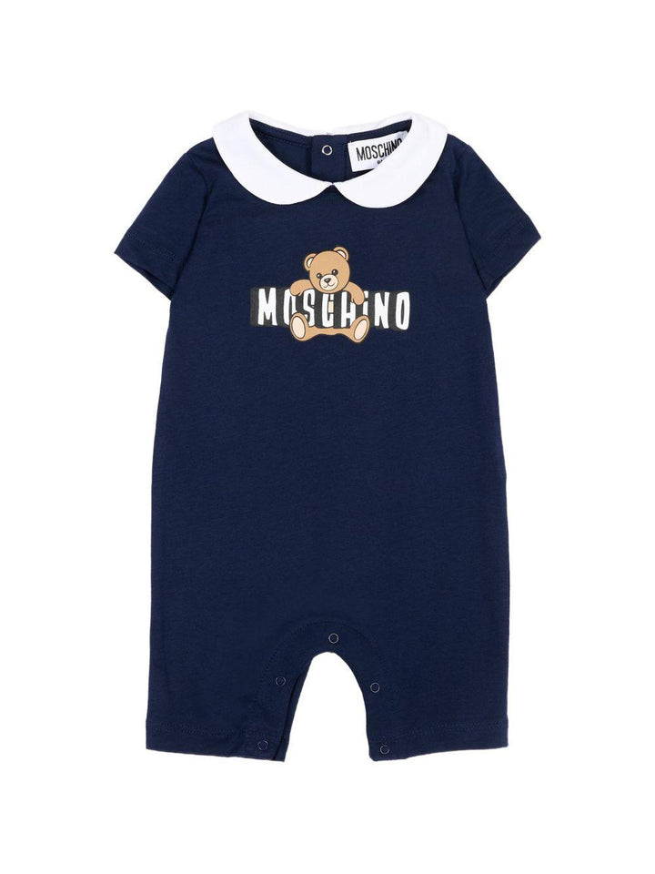Tutina blu navy per neonato MNY03YLAA03 40016 Moschino Kids 