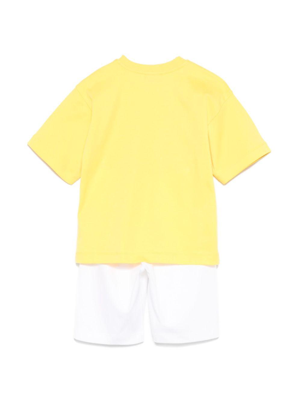 Completo bianco giallo per bambino