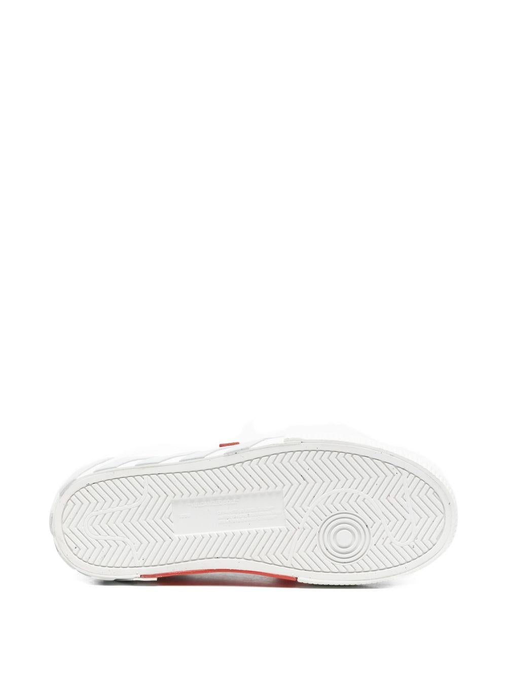 Sneakers bianche/rosse/grigo per bambino OBIA003S26LEA001 0105 Off White Kids 