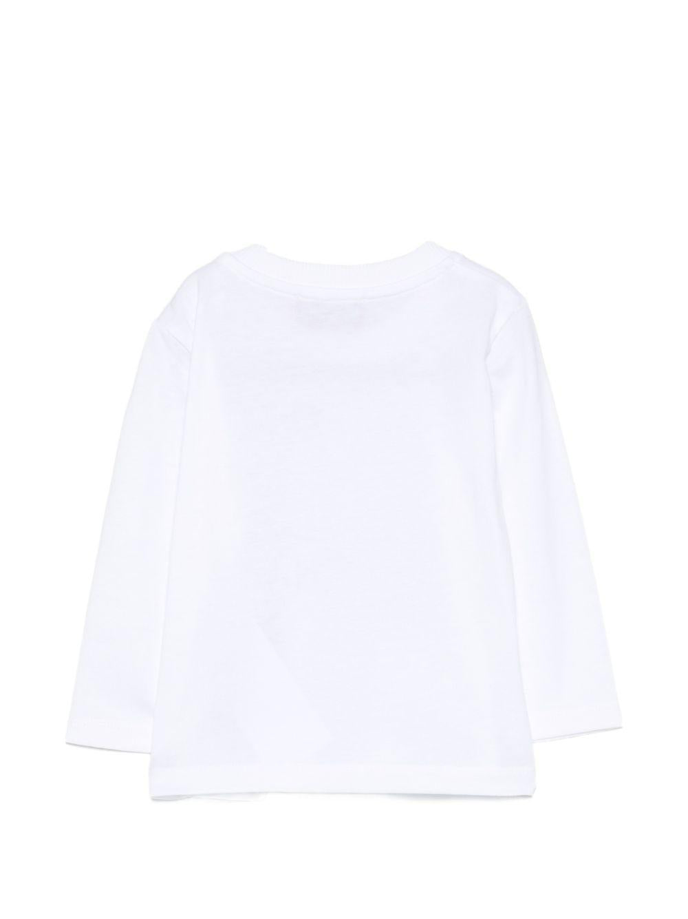 T-shirt bianco per neonato MOO014LAA20 10101 Moschino Kids 