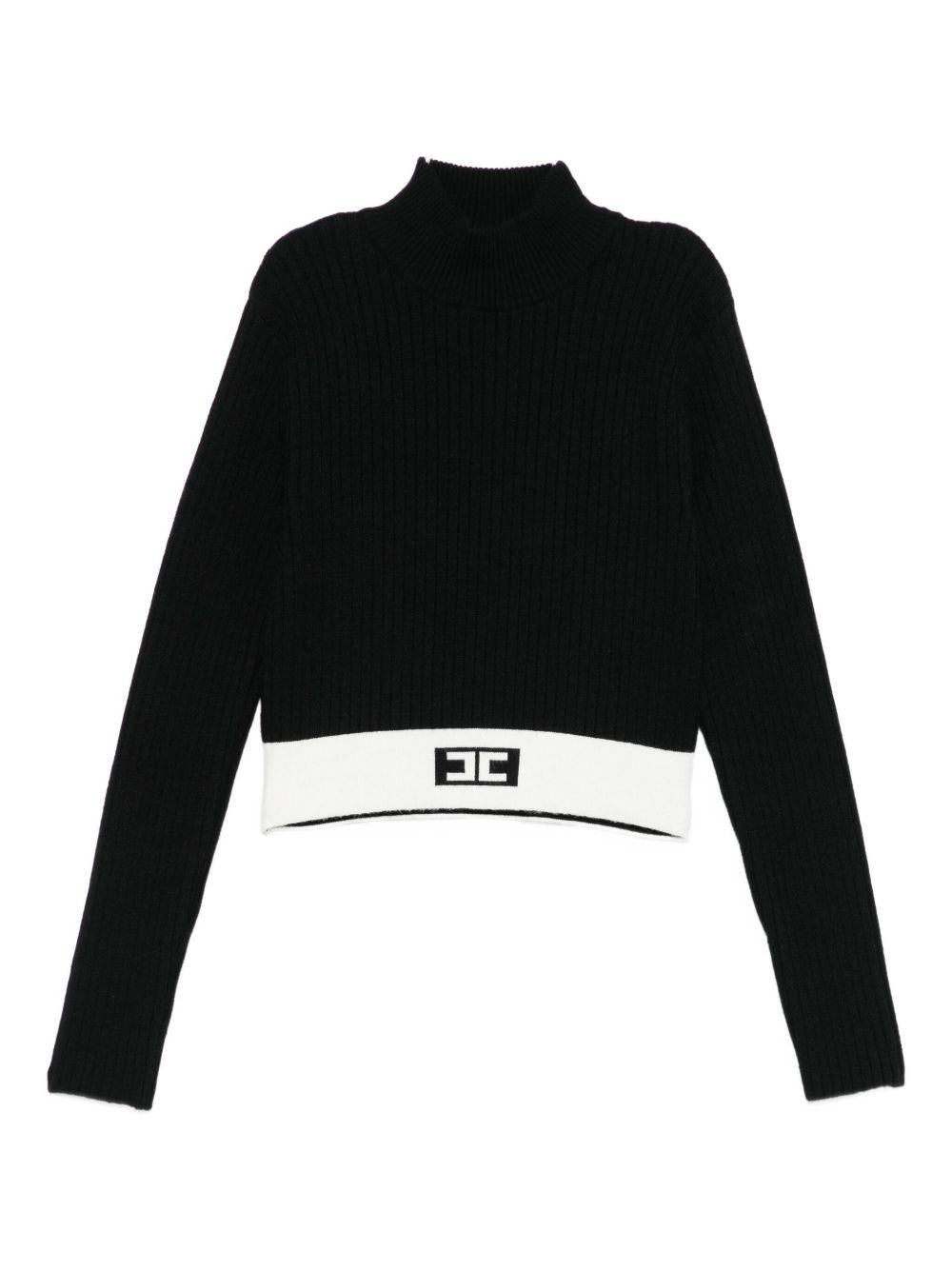 Maglione nero per bambina EFMA173CFL040 D748 Elisabetta Franchi Kids 