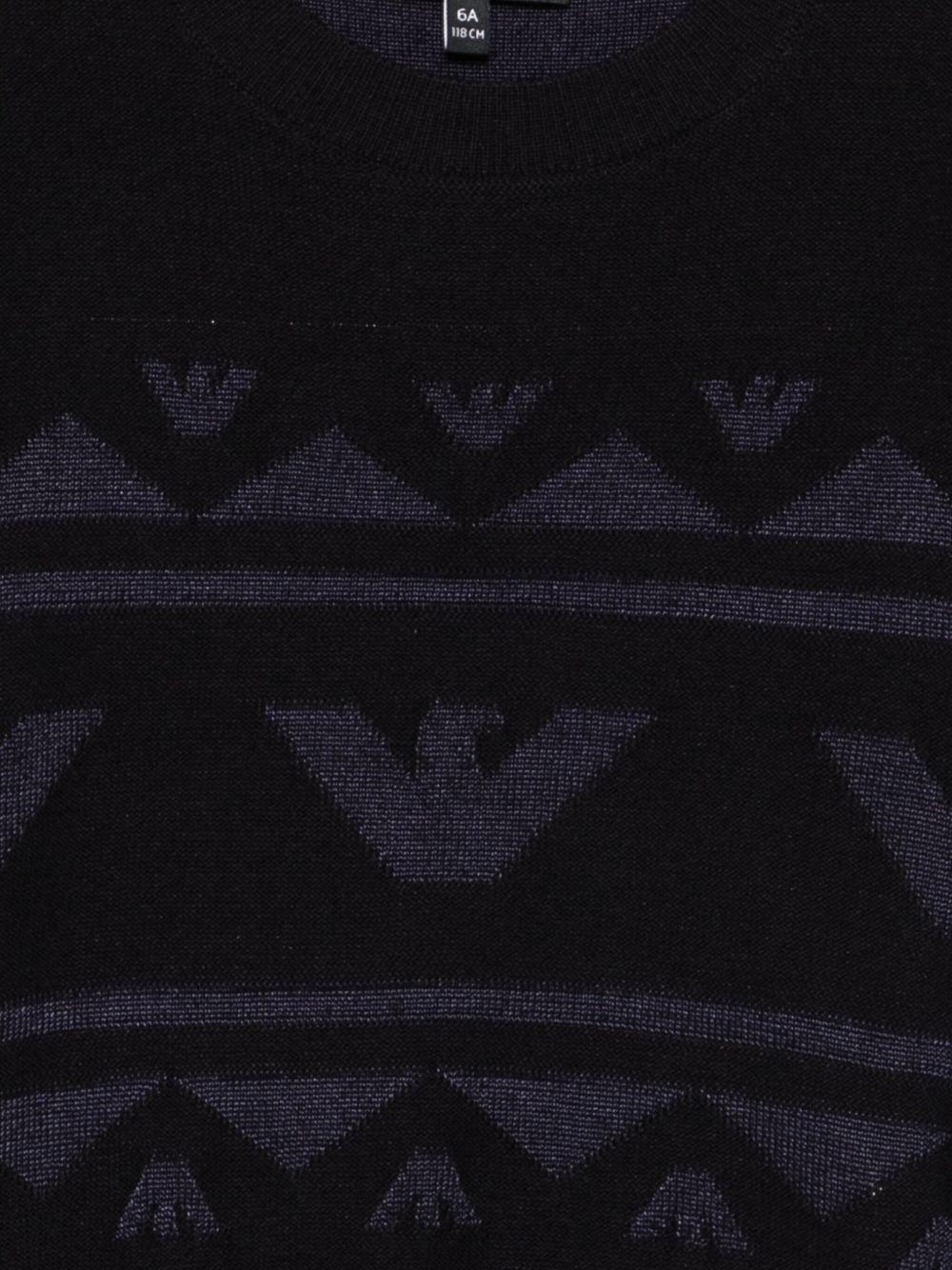 Maglione nero per bambino EB000824AF19453 UB118 Emporio Armani Kids 