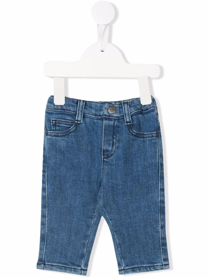 Jeans per neonata in cotone blu 8NHJ094D3BZ 0942 Emporio Armani Kids 
