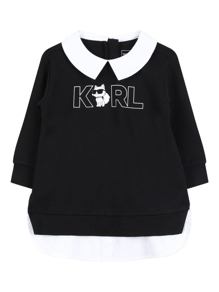 Abito nero per neonata Z30653 M41 Karl Lagerfeld Kids 